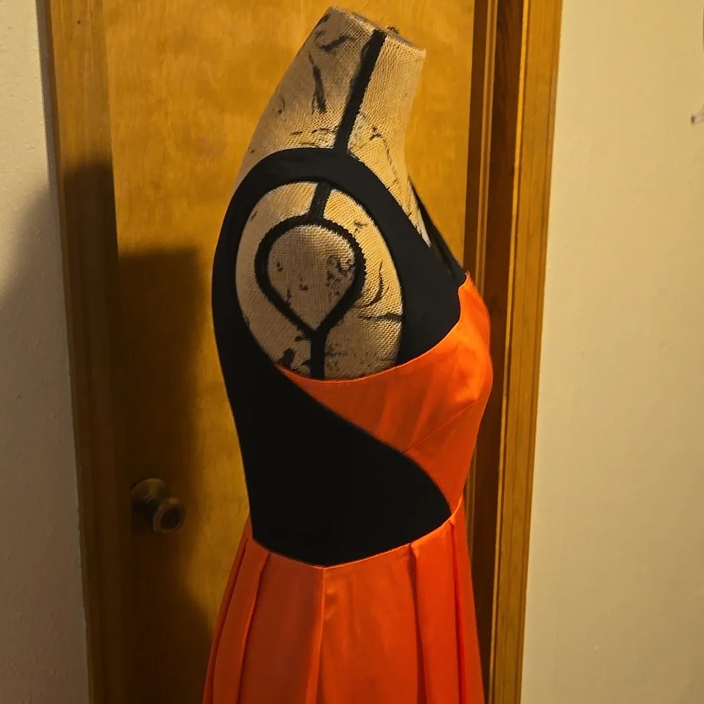 Jessica Simpson Coral And Black Maxi Dress Size 4 - Picture 4 of 10